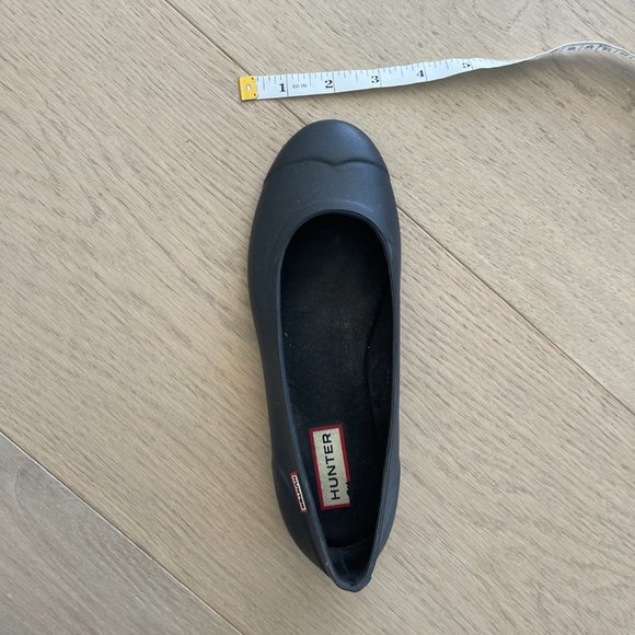 Hunter Womens Tour Black Rubber Ballet Flats US 5.5 - Picture 9 of 10